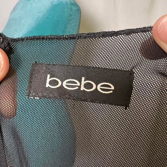 Y2K Bebe Women's Gold Sequin Bodycon Party Dress xs - Picture 7 of 8